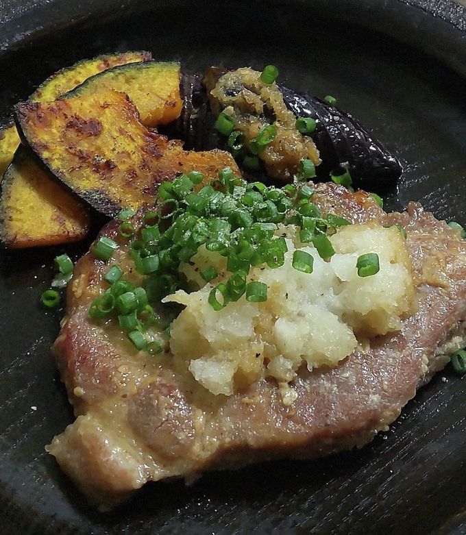 豚ロース厚切りの塩麹焼き☆おろしソース-レシピのメイン写真