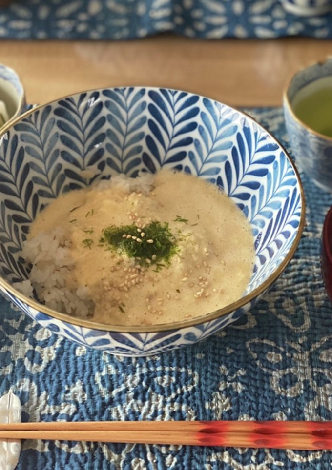 秋のごちそう　自然薯の麦とろご飯　-レシピのメイン写真