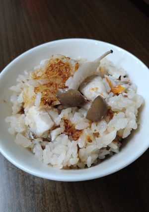 残り物の刺し身で炊き込みご飯♪-レシピのメイン写真