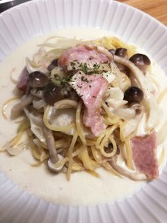 クリームスープスパ-レシピのメイン写真