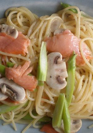 スモークサーモンのお気楽クリームパスタ-レシピのメイン写真