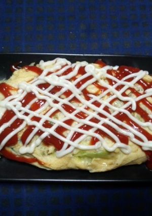 ほうれん草とキャベツのオムレツ-レシピのメイン写真