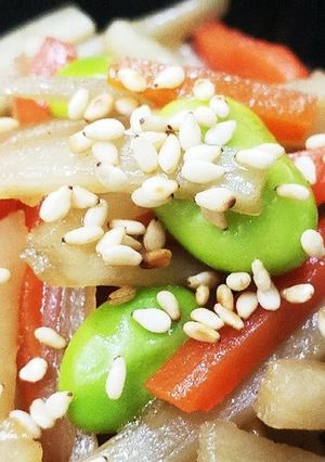 お年寄り絶賛シリーズ☆金平、枝豆炒め☆-レシピのメイン写真