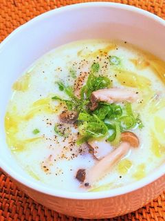 キノコと白菜の豆乳スープ-レシピのメイン写真