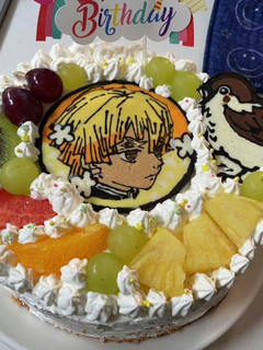 鬼滅の刃 善逸 キャラチョコケーキ-レシピのメイン写真