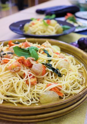 トマトとぶどうのパスタ-レシピのメイン写真