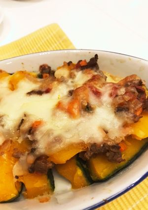 ミートソース消費！かぼちゃチーズ焼き-レシピのメイン写真