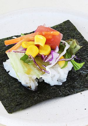 手巻きごはんグリーンサラダ-レシピのメイン写真