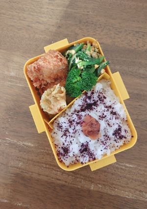 ほうれん草と卵の中華炒め弁当♪-レシピのメイン写真