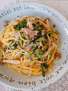 ★小松菜とベーコンしめじの和風パスタ★-レシピのメイン写真