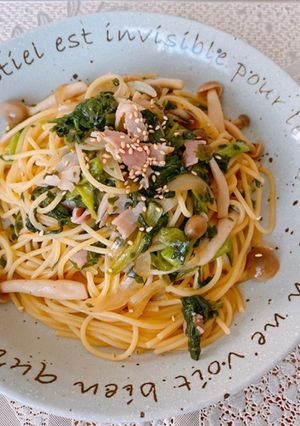 ★小松菜とベーコンしめじの和風パスタ★-レシピのメイン写真