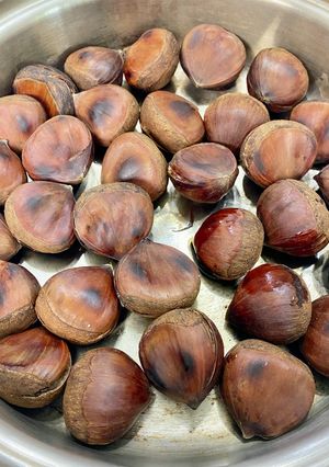 無水鍋で♪簡単焼き栗の作り方と保存方法-レシピのメイン写真