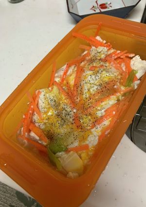 くずし豆腐野菜蒸し-レシピのメイン写真