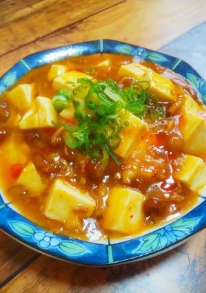 なめこもち麦麻婆豆腐丼-レシピのメイン写真