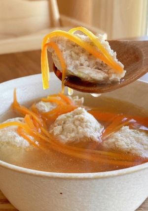 【断食・腸活】鶏団子と人参のスープ-レシピのメイン写真