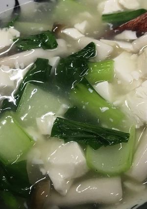 豆腐とチンゲン菜の中華風　安く簡単　時短-レシピのメイン写真