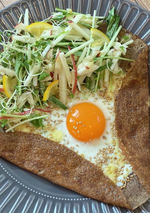 りんごと水菜のたっぷり胡麻ガレット-レシピのメイン写真