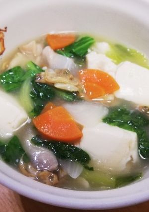 あさりと豆腐のスープ-レシピのメイン写真