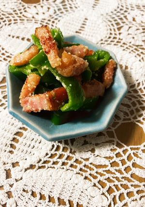 お弁当！常備菜に！ピーマンベーコン炒め-レシピのメイン写真