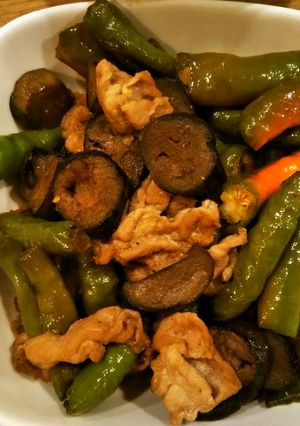 Ⓔ甘長唐辛子と茄子と豚肉の醤油炒めⒺ-レシピのメイン写真