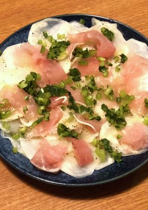 パパッと簡単！かぶと生ハムのカルパッチョ-レシピのメイン写真