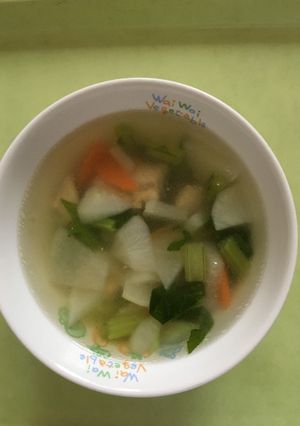 【保育園給食】鶏肉の白みそスープ-レシピのメイン写真