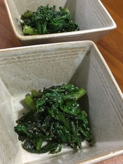 ☆春菊 のおひたし (胡麻 めんつゆ)-レシピのメイン写真