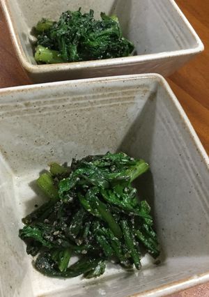 ☆春菊 のおひたし (胡麻 めんつゆ)-レシピのメイン写真