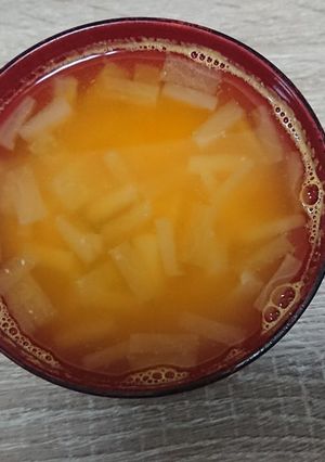 かぼちゃ甘煮残りでお味噌汁-レシピのメイン写真