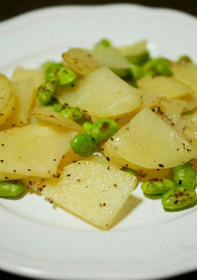 じゃがいもと枝豆のにんにく炒め-レシピのメイン写真