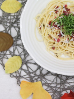 カリカリきざみ梅としらすのパスタ-レシピのメイン写真