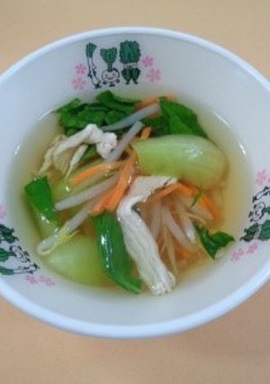 柏のチンゲン菜スープ【柏市学校給食】-レシピのメイン写真
