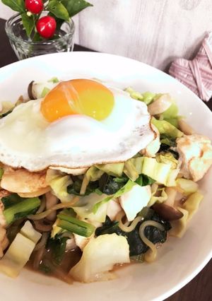 低糖質！コンニャクの麺で焼きそば-レシピのメイン写真