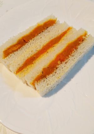 9～10ヶ月離乳食 カボチャサンドイッチ-レシピのメイン写真