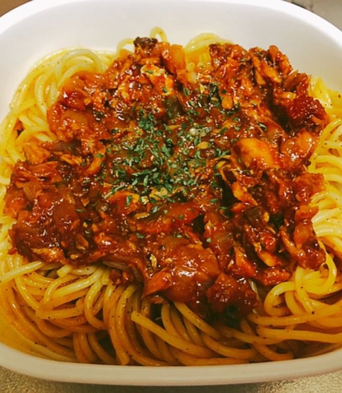 お弁当★鯖缶鶏胸ミートソースパスタ★-レシピのメイン写真