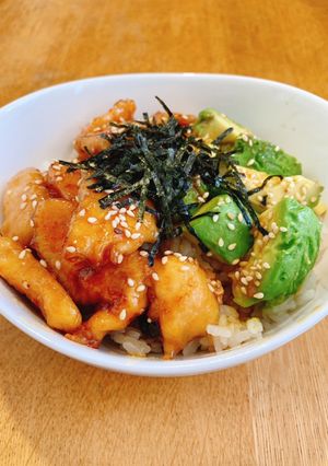 鶏胸肉☆アボカド甘酢だれ丼-レシピのメイン写真