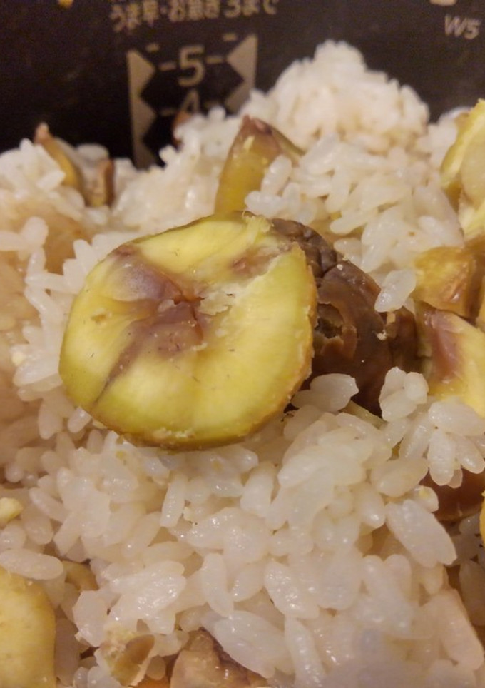 栗ご飯(下ごしらえから)-レシピのメイン写真
