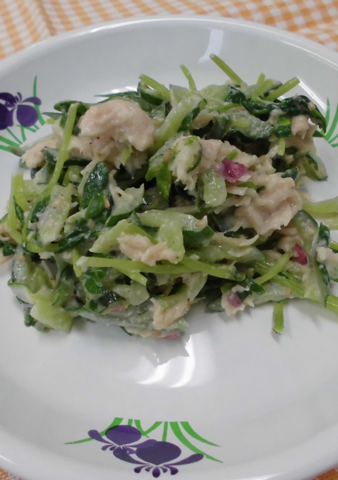 ささみと豆苗の梅マヨサラダ-レシピのメイン写真