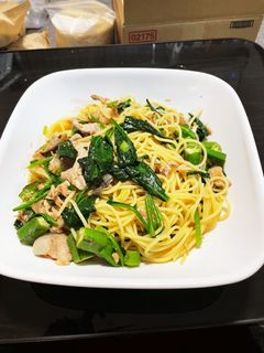 ほうれん草とオクラの和風パスタ-レシピのメイン写真