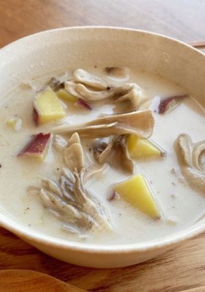 【断食・腸活】さつま芋ときのこのスープ-レシピのメイン写真