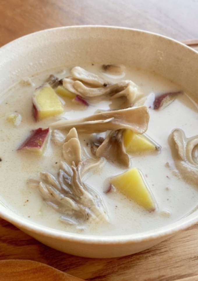 【断食・腸活】さつま芋ときのこのスープ-レシピのメイン写真