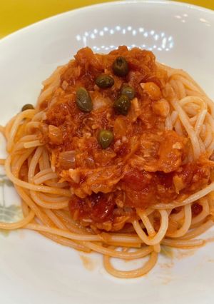 ベーコン＆ツナのボロネーゼ【コンビニ飯】-レシピのメイン写真