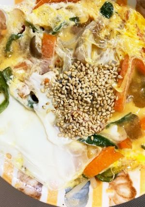 全てレンジ台湾ラーメン風味豚平焼き風-レシピのメイン写真