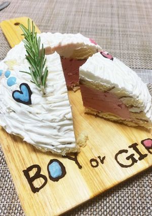 ジェンダーリビールケーキ-レシピのメイン写真