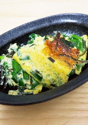 《ダイエット、副菜》ニラと昆布の卵蒸し-レシピのメイン写真