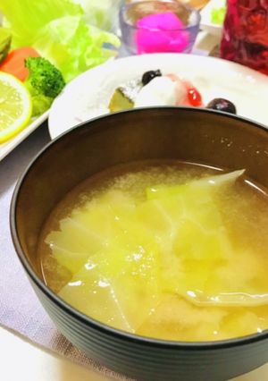 キャベツのお味噌汁キャベツの食べる味噌汁-レシピのメイン写真