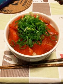 漬けサーモン丼-レシピのメイン写真