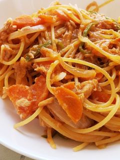 フライパン1つ☆ツナ缶でトマトパスタ-レシピのメイン写真