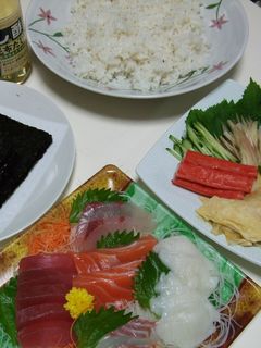 かったさんちのひねりゴマ手巻き寿司-レシピのメイン写真