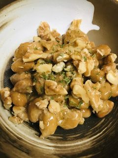 毎日の納豆●くるみトッピング-レシピのメイン写真